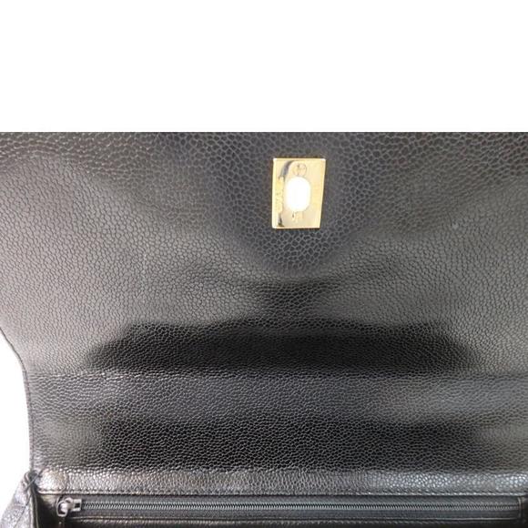 Chanel Black Handbag Coco Mark Caviar Matelasse - Picture 9 of 9